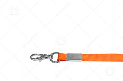 بند گردن آویز کارت شناسایی نارنجی با عرض یک و نیم سانتی متر و گیره جاسوییچی- کارت پرداز